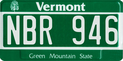 VT license plate NBR946