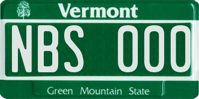 VT license plate NBS000