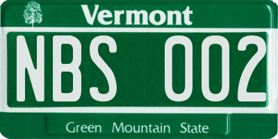 VT license plate NBS002