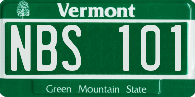 VT license plate NBS101