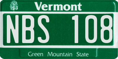 VT license plate NBS108