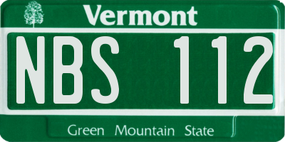 VT license plate NBS112