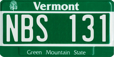 VT license plate NBS131