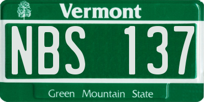 VT license plate NBS137