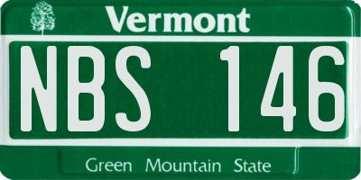 VT license plate NBS146