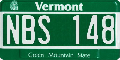 VT license plate NBS148