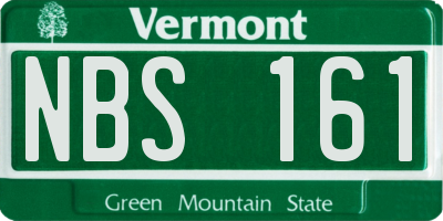 VT license plate NBS161
