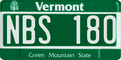 VT license plate NBS180