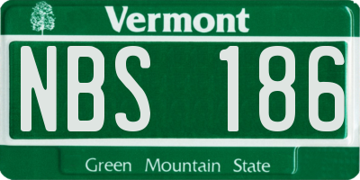 VT license plate NBS186