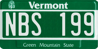 VT license plate NBS199