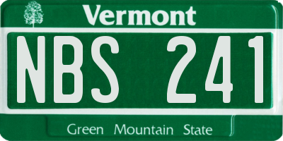 VT license plate NBS241