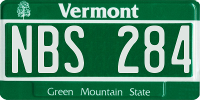 VT license plate NBS284