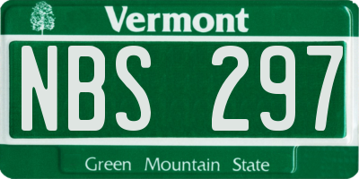 VT license plate NBS297