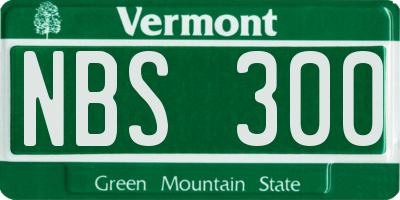 VT license plate NBS300
