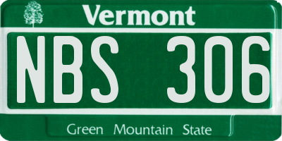 VT license plate NBS306