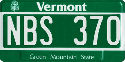 VT license plate NBS370