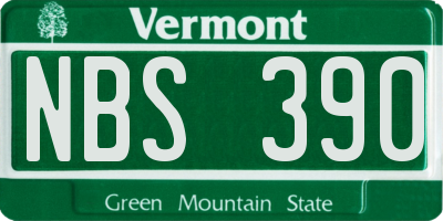 VT license plate NBS390