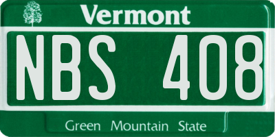 VT license plate NBS408