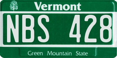 VT license plate NBS428