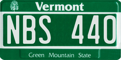 VT license plate NBS440