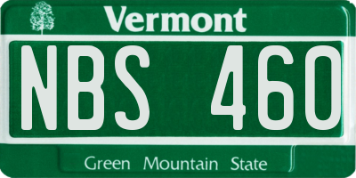 VT license plate NBS460