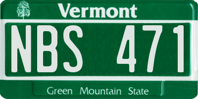 VT license plate NBS471