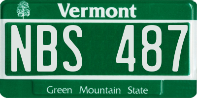 VT license plate NBS487