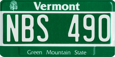 VT license plate NBS490