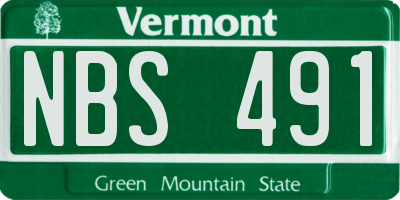 VT license plate NBS491