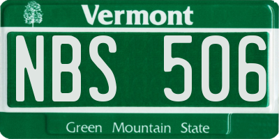 VT license plate NBS506