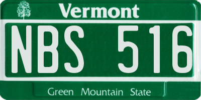 VT license plate NBS516