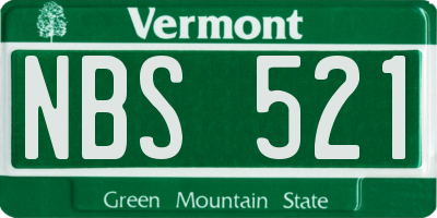 VT license plate NBS521