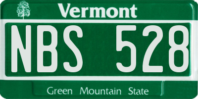 VT license plate NBS528