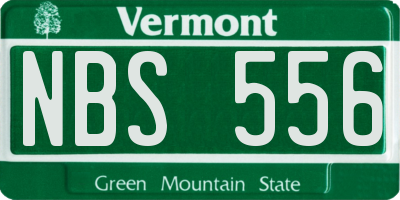 VT license plate NBS556