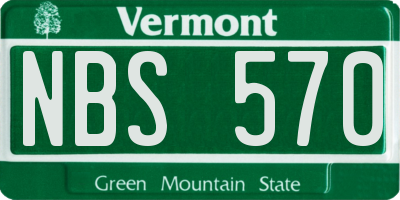 VT license plate NBS570