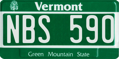 VT license plate NBS590