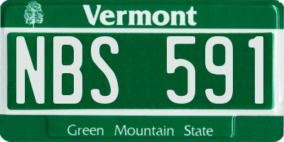 VT license plate NBS591