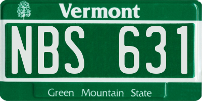 VT license plate NBS631