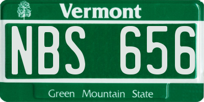 VT license plate NBS656