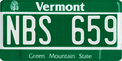 VT license plate NBS659
