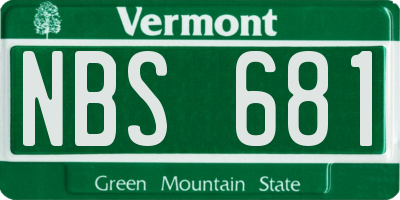 VT license plate NBS681