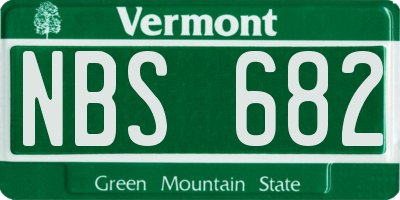 VT license plate NBS682