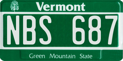 VT license plate NBS687