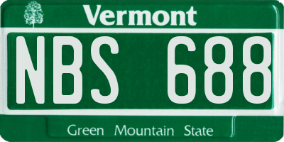 VT license plate NBS688