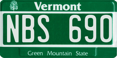 VT license plate NBS690