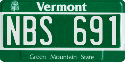 VT license plate NBS691