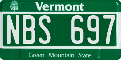 VT license plate NBS697