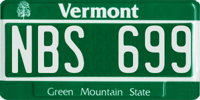 VT license plate NBS699