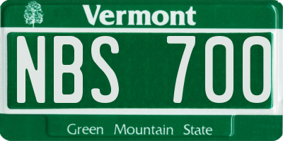 VT license plate NBS700