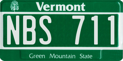 VT license plate NBS711